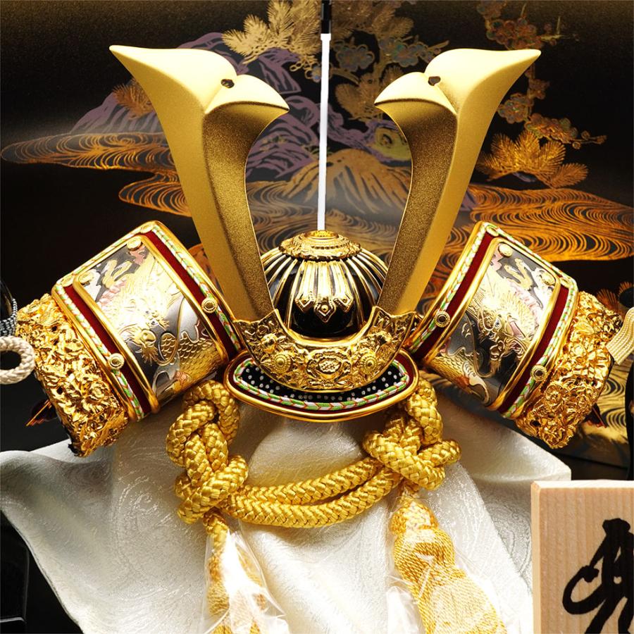 【153】彫金兜★こどもの日 フジキ 【100周年記念祭】五月人形 着用兜飾り 山本寛斎作 日ごま 勇敢