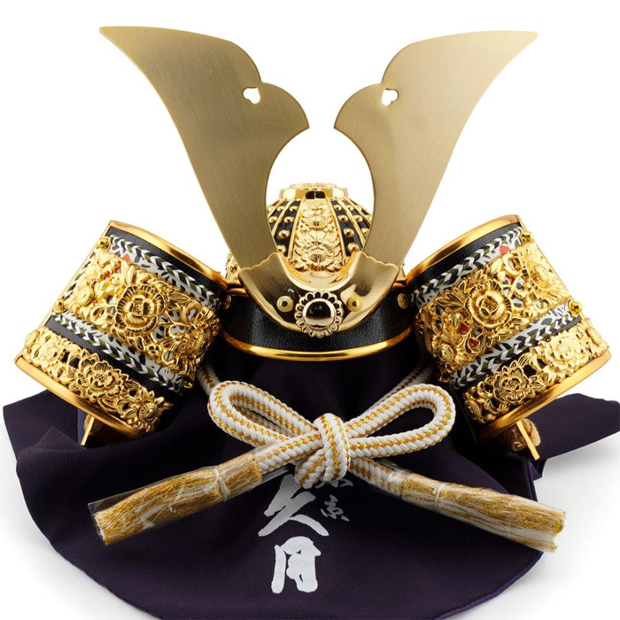 久月作 4号 緋段縅大鍬形兜 月に麻の葉二曲屏風収納台飾り 五月人形/端午の節句/子供の日/男の子/コンパクト/人形の久月 | 久月 | 06