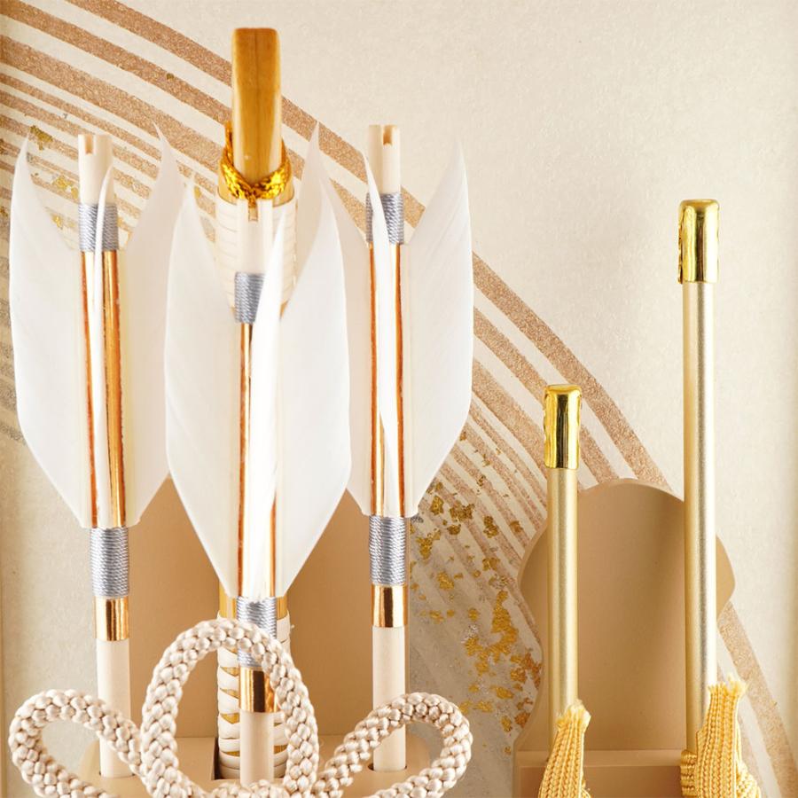 【送料無料】久月作 破魔弓飾り 9号 宝治 アクリルケース入り 壁掛可能タイプ ライトブラウン系　正月飾り/男の子/男児/お祝い/節句/コンパクト/初正月 | 久月 | 05