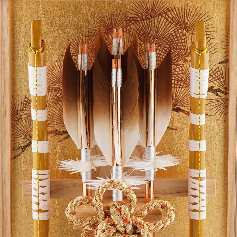 【送料無料】久月作 破魔弓飾り 10号 清祥 額型アクリルケース入り　正月飾り/男の子/男児/お祝い/節句/コンパクト/初正月 | 久月 | 04