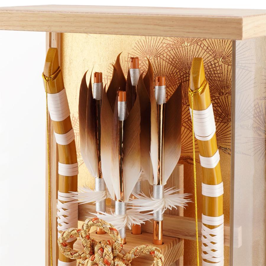 【送料無料】久月作 破魔弓飾り 10号 清祥 額型アクリルケース入り　正月飾り/男の子/男児/お祝い/節句/コンパクト/初正月 | 久月 | 06