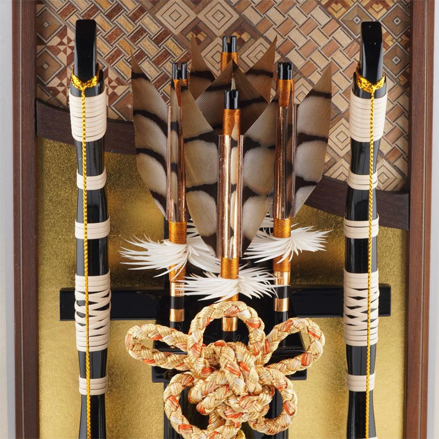 【送料無料】久月作 破魔弓飾り 10号 秀英 額型アクリルケース入り　正月飾り/男の子/男児/お祝い/節句/コンパクト/初正月 | 久月 | 04