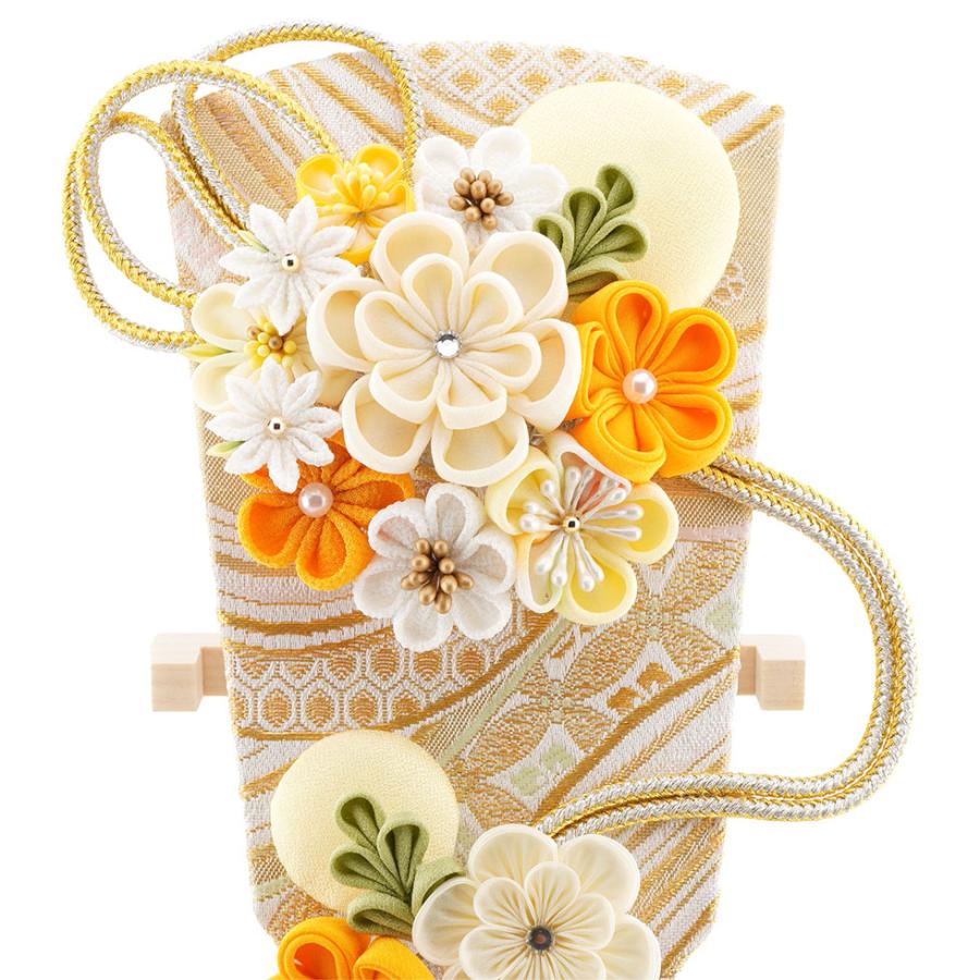 【送料無料】久月作 9号 つまみ羽子板 板立飾り オレンジ 16410-2　正月飾り/女の子/女児/お祝い/節句/コンパクト/初正月/東京 久月 | 久月 | 03