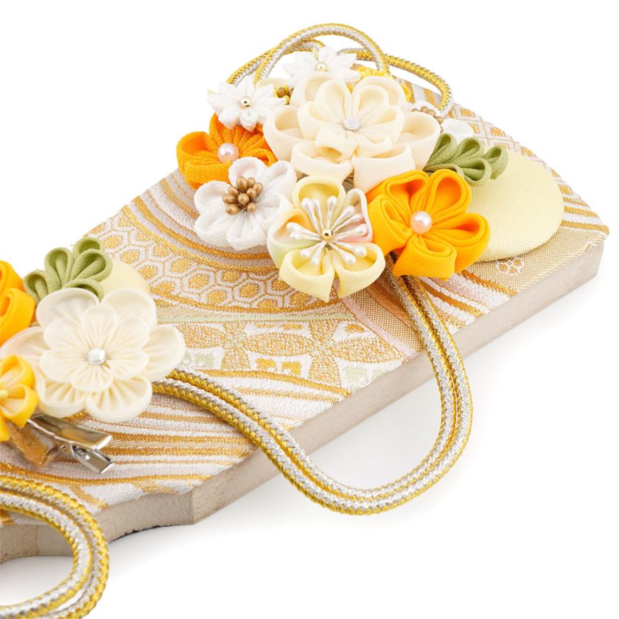 【送料無料】久月作 9号 つまみ羽子板 板立飾り オレンジ 16410-2　正月飾り/女の子/女児/お祝い/節句/コンパクト/初正月/東京 久月 | 久月 | 04