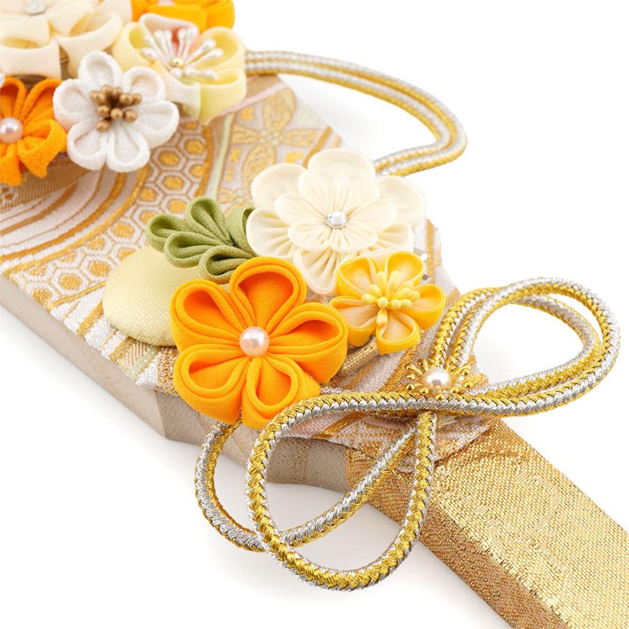 【送料無料】久月作 9号 つまみ羽子板 板立飾り オレンジ 16410-2　正月飾り/女の子/女児/お祝い/節句/コンパクト/初正月/東京 久月 | 久月 | 05