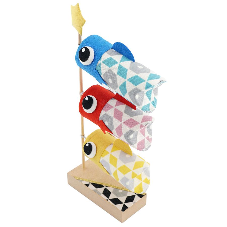 リュウコドウ（龍虎堂） koti（コティ）スタンド鯉のぼり ３匹 和雑貨/コンパクト/置物/ちりめん/子供の日/日本のお土産で喜ばれるもの | リュウコドウ | 02