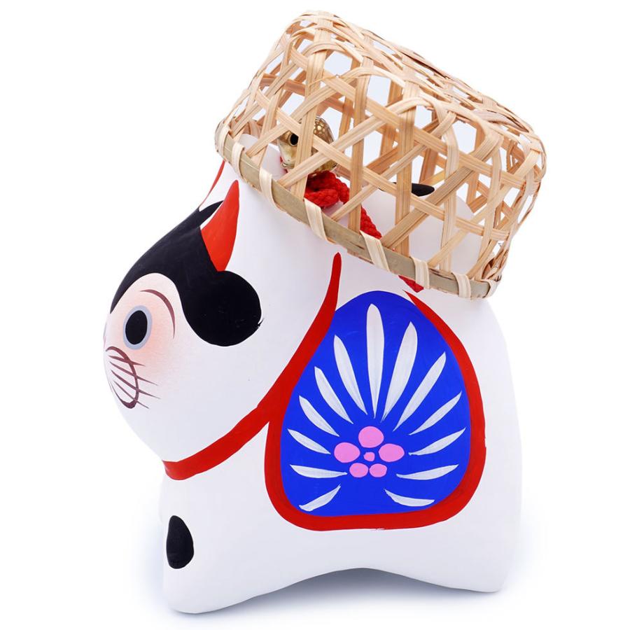 野沢民芸 ザルかぶり犬 （中） 24-162 張り子 初宮参り お宮参り 御守 魔除け 安産祈願 成長祈願 縁起物 |  | 01