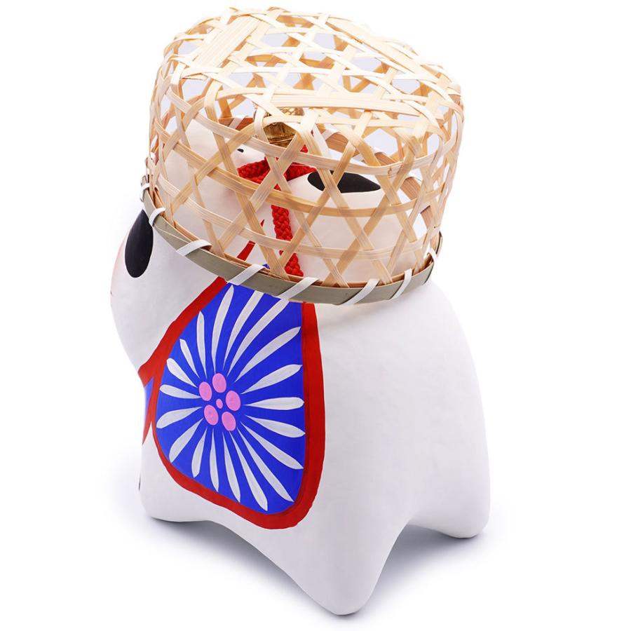 野沢民芸 ザルかぶり犬 （大） 24-163 張り子 初宮参り お宮参り 御守 魔除け 安産祈願 成長祈願 縁起物 |  | 03