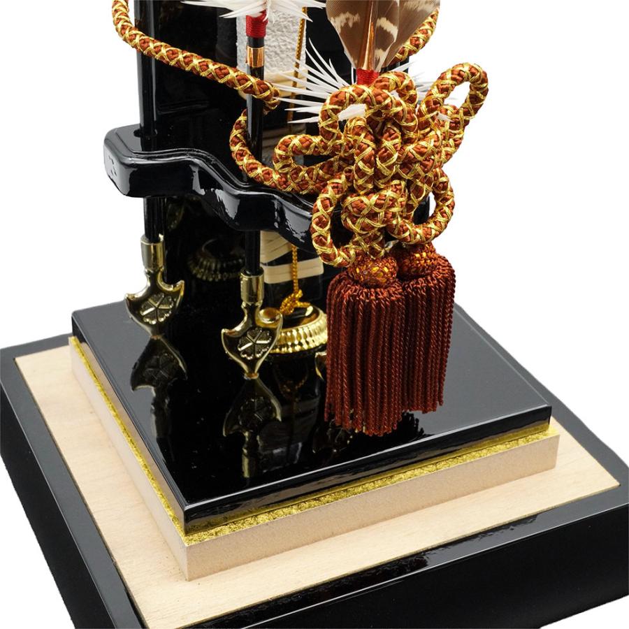 【送料無料】久月作 破魔弓飾り 6号 智 パノラマガラスケース入り　正月飾り/男の子/男児/お祝い/節句/コンパクト/初正月 | 久月 | 07