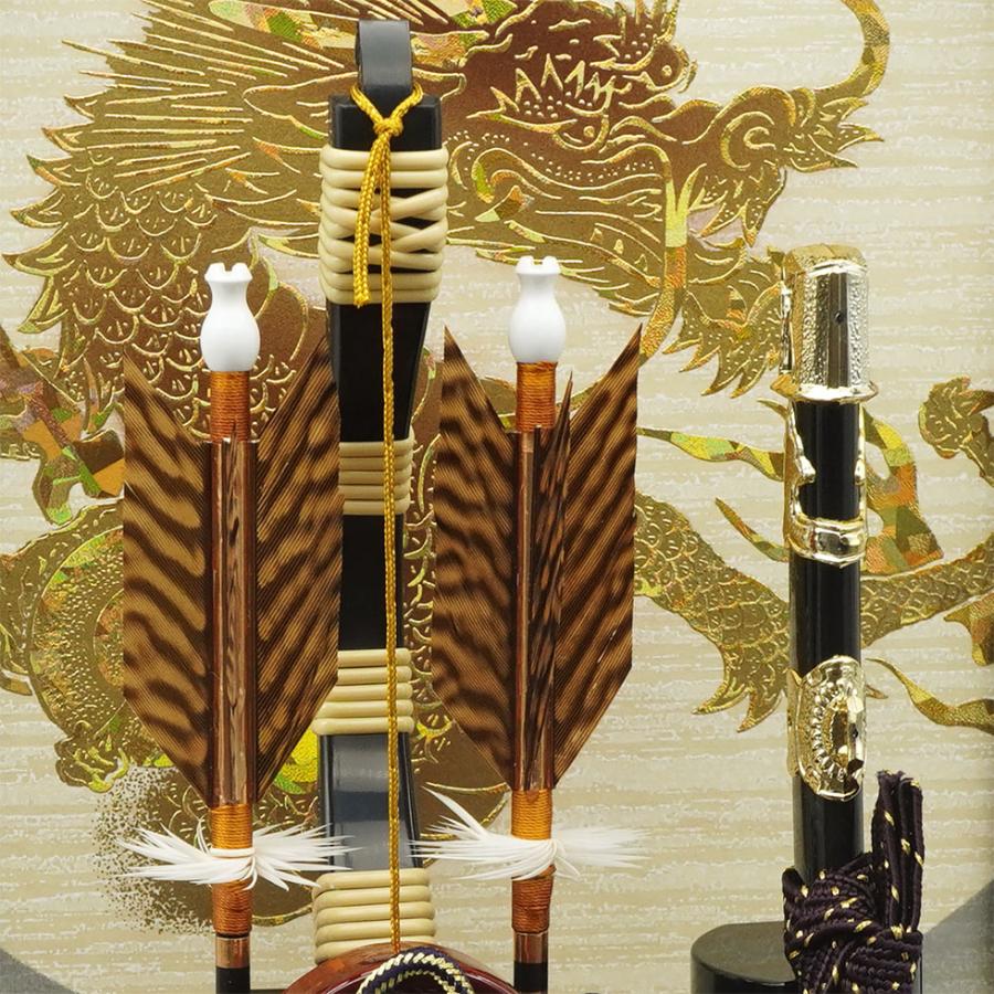 【送料無料】久月作 破魔弓飾り 13号 慶長 黒塗りケース入り　正月飾り/男の子/男児/お祝い/節句/コンパクト/家紋/初正月 | 久月 | 03