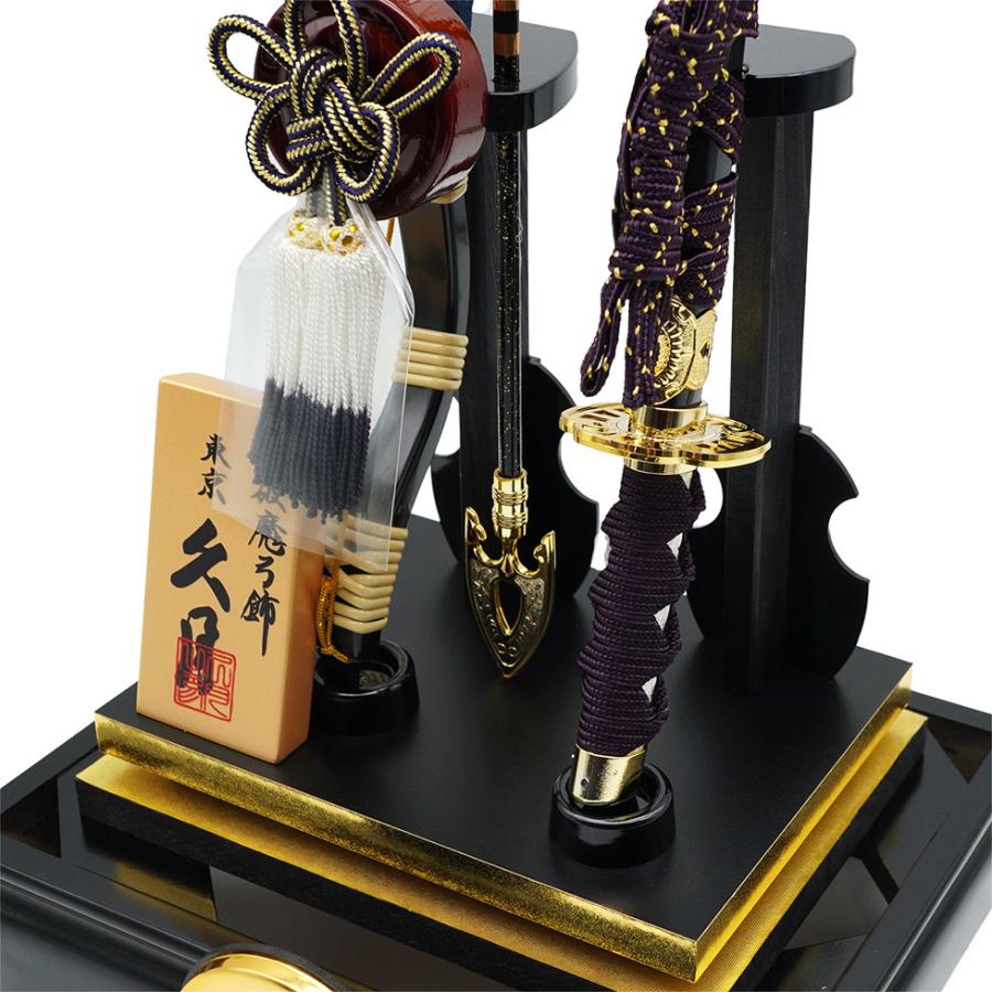 【送料無料】久月作 破魔弓飾り 13号 慶長 黒塗りケース入り　正月飾り/男の子/男児/お祝い/節句/コンパクト/家紋/初正月 | 久月 | 05