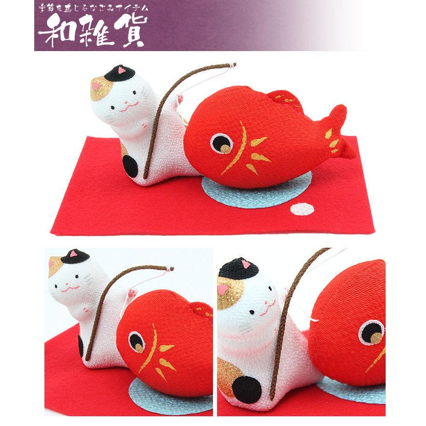 リュウコドウ（龍虎堂） 猫の目出鯛飾り （和雑貨/お正月 迎春） | リュウコドウ | 01