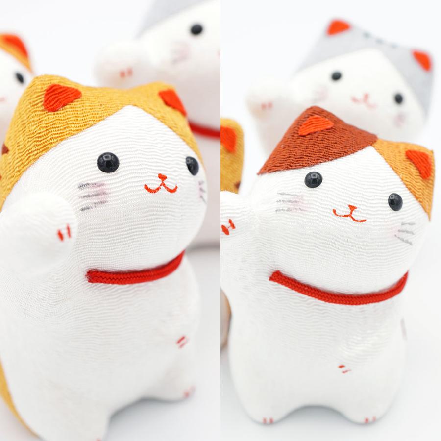 リュウコドウ（龍虎堂）ちりめん じゃれねこ　和雑貨/コンパクト/ちりめん/日本製/京都 | リュウコドウ | 06