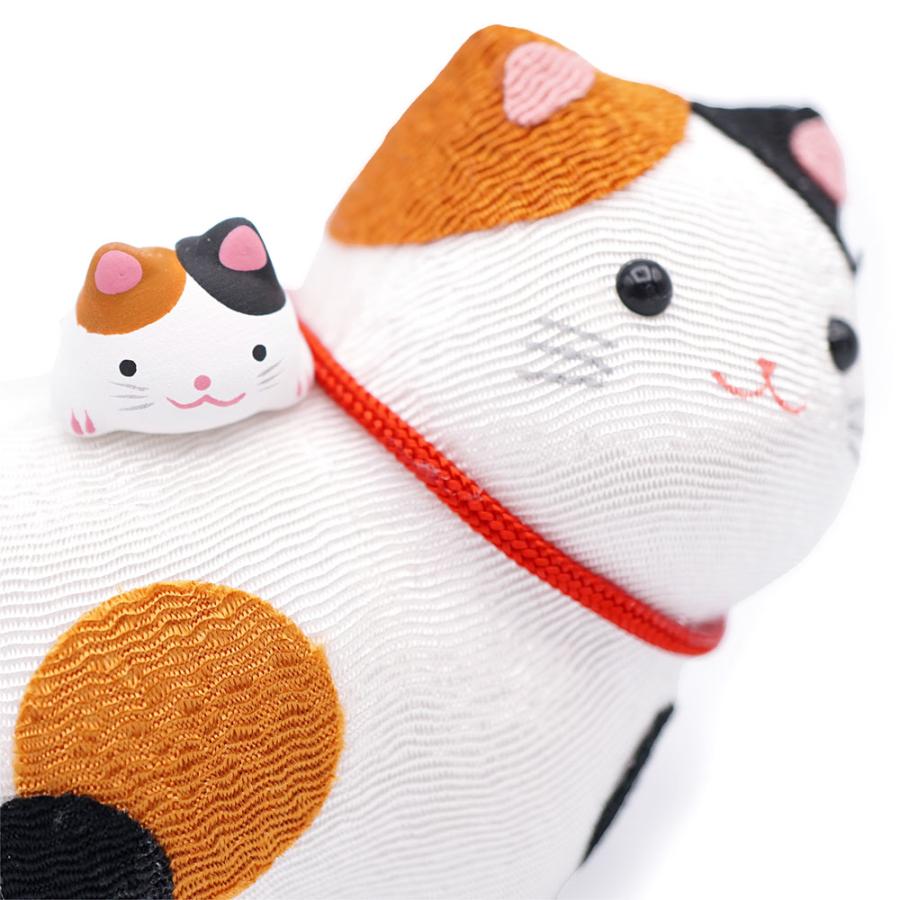 リュウコドウ（龍虎堂）お散歩 三毛猫親子　和雑貨/コンパクト/ちりめん/日本製/京都 | リュウコドウ | 03