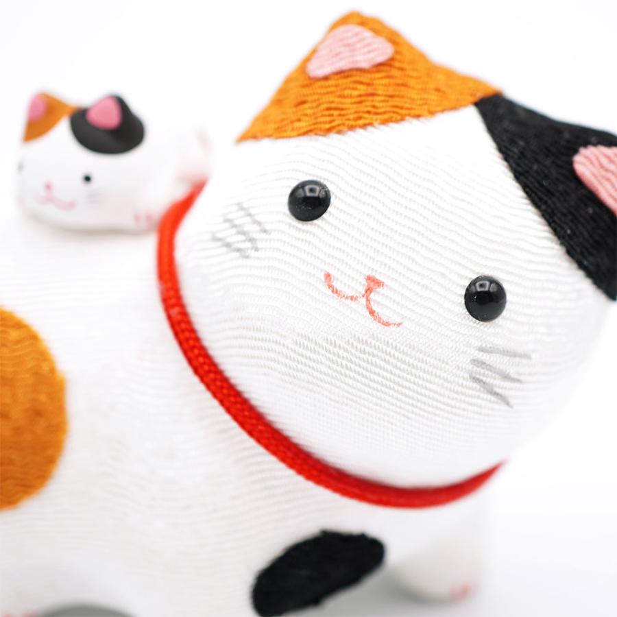 リュウコドウ（龍虎堂）お散歩 三毛猫親子　和雑貨/コンパクト/ちりめん/日本製/京都 | リュウコドウ | 04