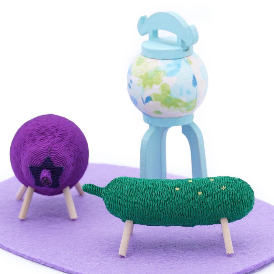 リュウコドウ（龍虎堂）パステル盆飾り（小）ブルー　盆飾り/和雑貨/コンパクト/置物/ちりめん | リュウコドウ | 03