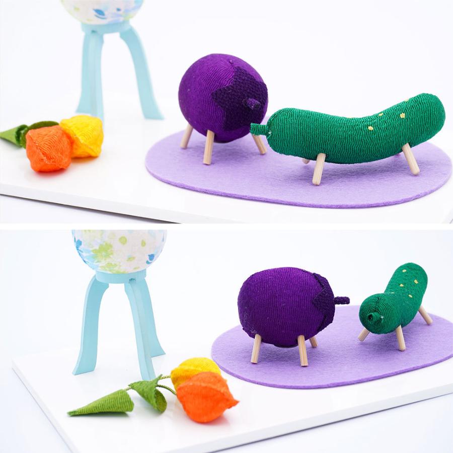 リュウコドウ（龍虎堂）パステル盆飾り（大）ブルー　盆飾り/和雑貨/コンパクト/置物/ちりめん | リュウコドウ | 04