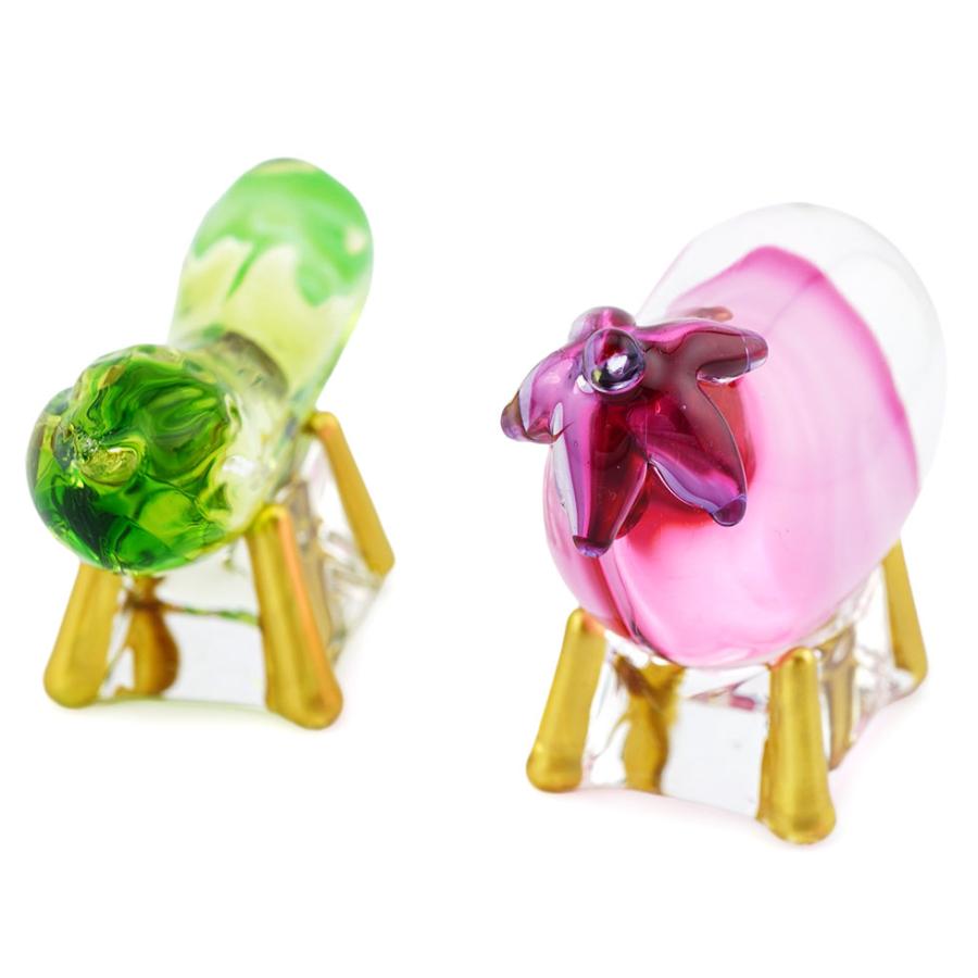 リュウコドウ（龍虎堂）クリスタル 精霊馬（ナス・キュウリ 一対）　盆飾り/和雑貨/コンパクト/置物/クリスタルガラス | リュウコドウ | 04