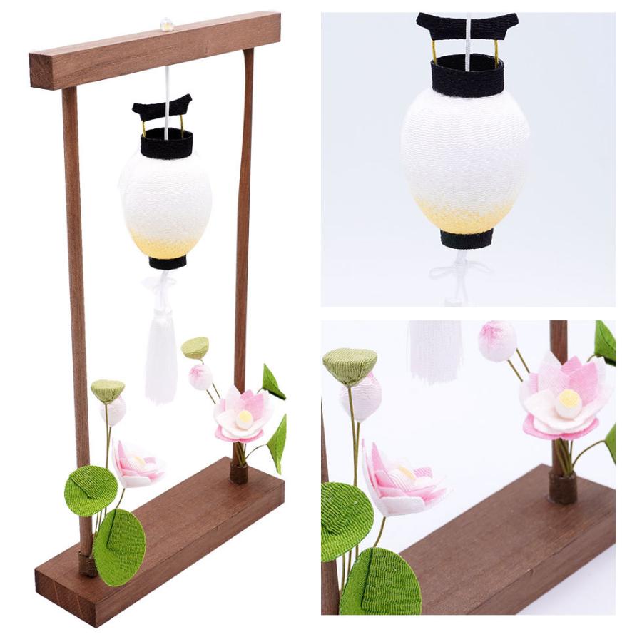 リュウコドウ（龍虎堂）ちりめん盆飾り 蓮の花　和雑貨/コンパクト/置物/ちりめん | リュウコドウ | 01