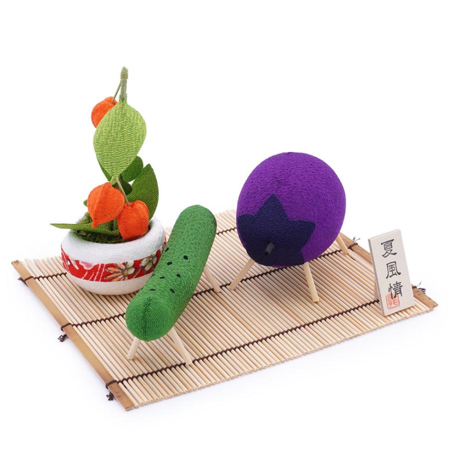 リュウコドウ（龍虎堂）精霊馬（しょうりょううま）飾りセット 盆飾り/和雑貨/コンパクト/置物/ちりめん | 久月 | 01