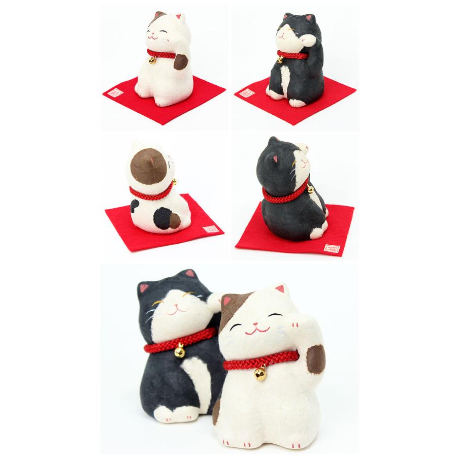 リュウコドウ（龍虎堂） ちぎり和紙 おすまし招き猫 6-434 （和雑貨/猫 ネコ） | リュウコドウ | 02