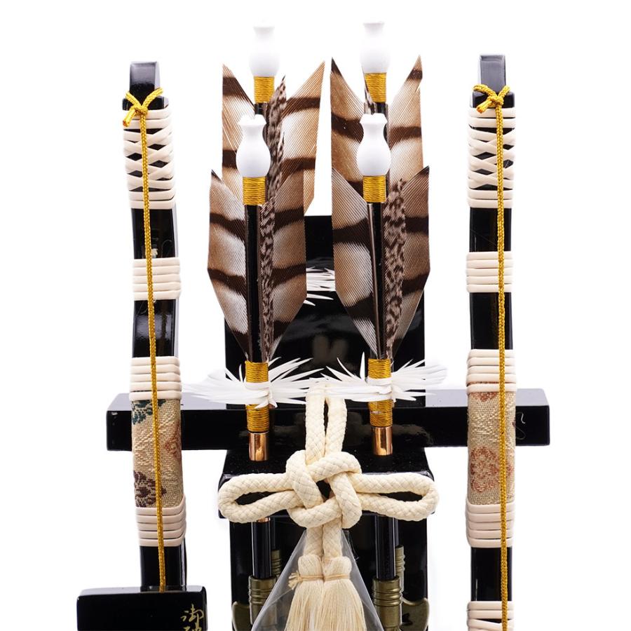 【送料無料】 久月作 破魔弓飾り 6号 仁 黒塗りケース入り 正月飾り/男の子/お祝い/節句/コンパクト/6号 | 久月 | 03