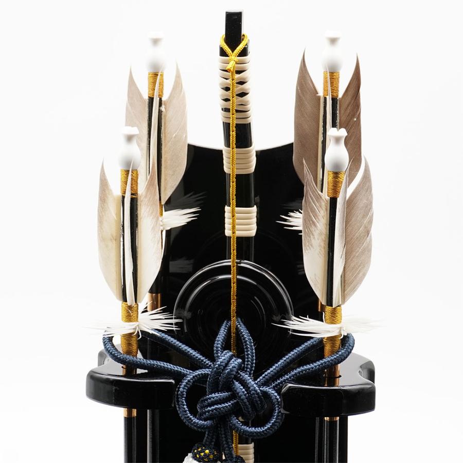 【送料無料】 久月作 破魔弓飾り 10号 剣士 アクリルケース入り　正月飾り/男の子/お祝い/節句/コンパクト/１０号 | 久月 | 04