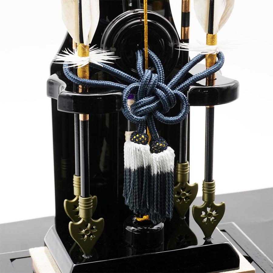 【送料無料】 久月作 破魔弓飾り 10号 剣士 アクリルケース入り　正月飾り/男の子/お祝い/節句/コンパクト/１０号 | 久月 | 05