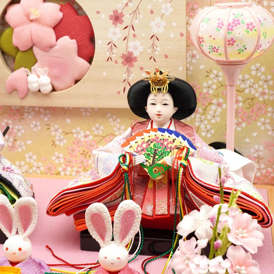 久月 久月作 おひなさま 親王飾り ケース入り ナチュラル系 雛人形
