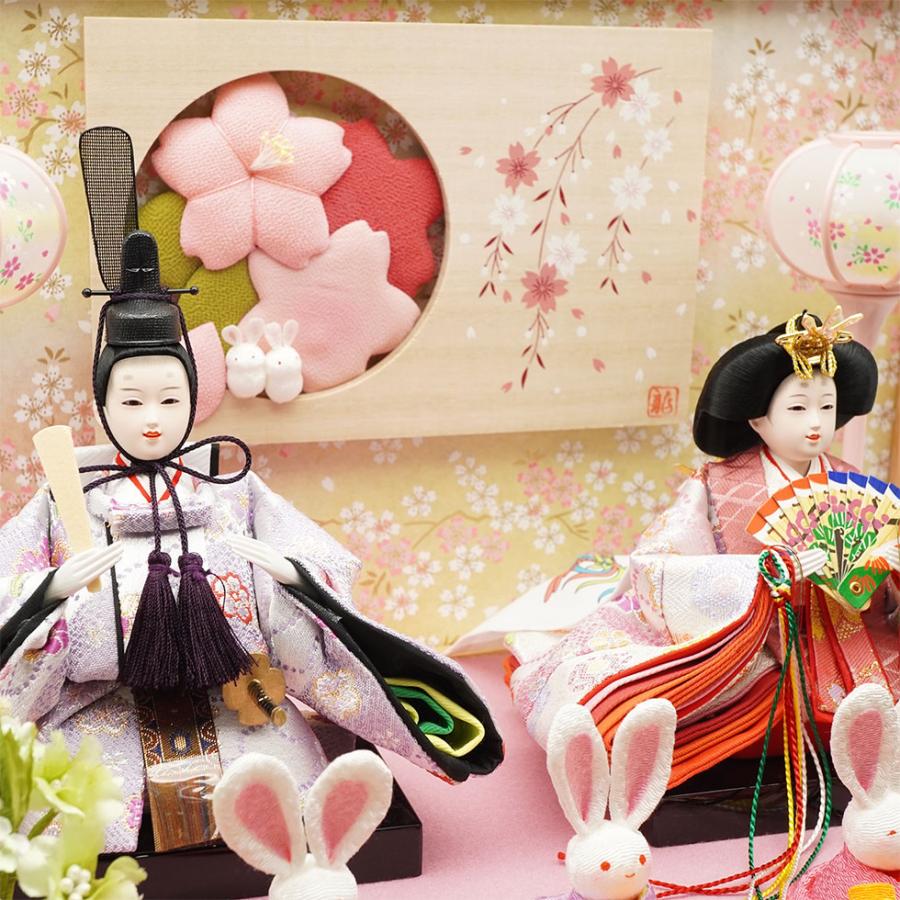 久月 久月作 おひなさま 親王飾り ケース入り ナチュラル系 雛人形