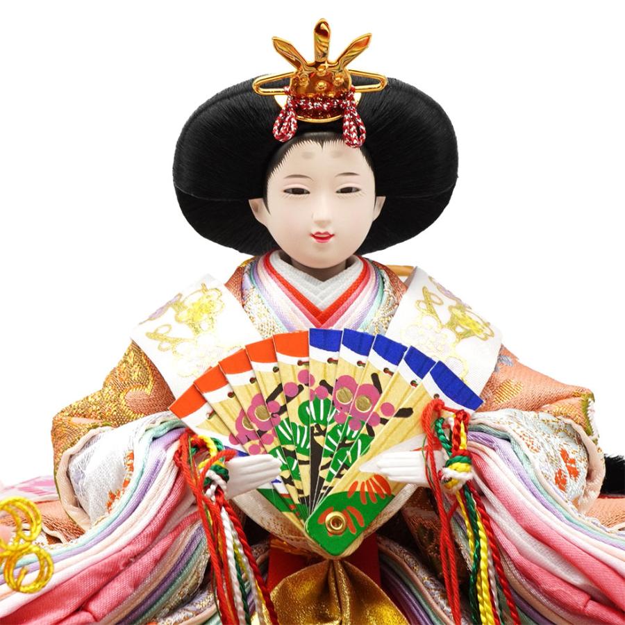 久月作 おひなさま 親王飾り アクリルケース入り　ブラウン系　雛人形/ひな人形/雛祭り/節句/コンパクト/女の子/人形の久月 | 久月 | 03