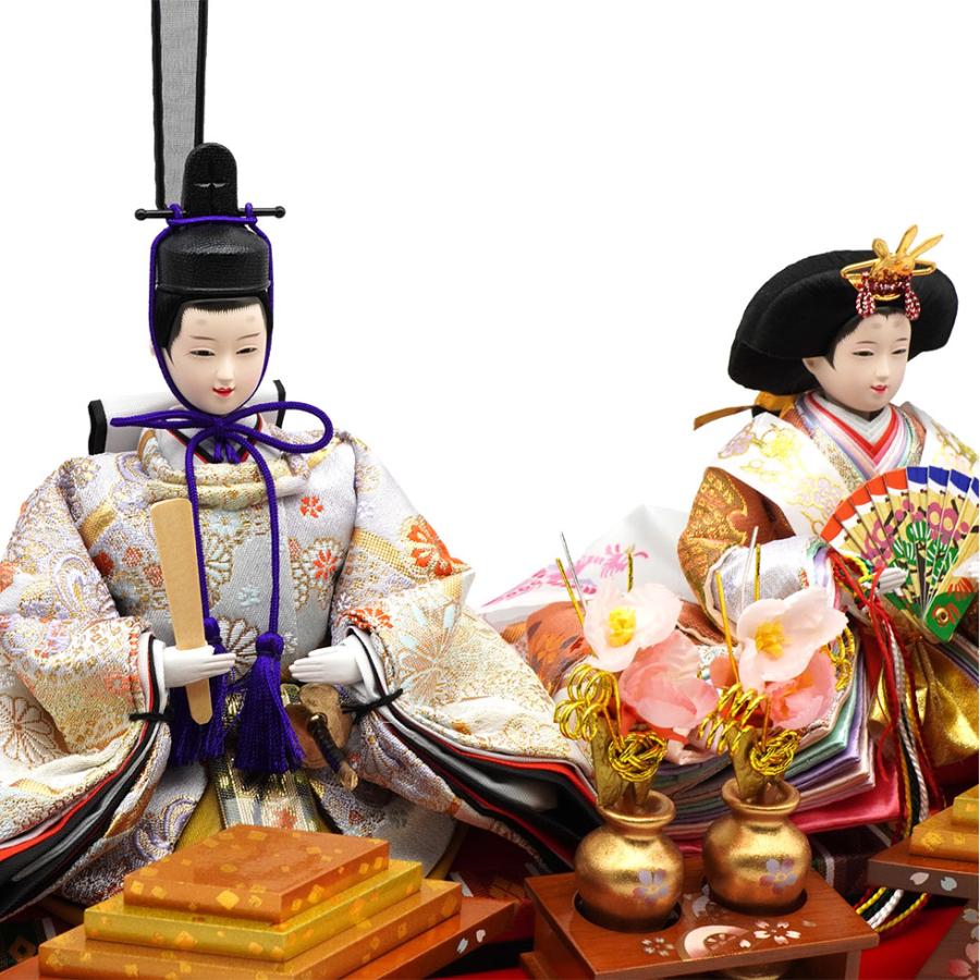 久月作 おひなさま 親王飾り アクリルケース入り　ブラウン系　雛人形/ひな人形/雛祭り/節句/コンパクト/女の子/人形の久月 | 久月 | 05