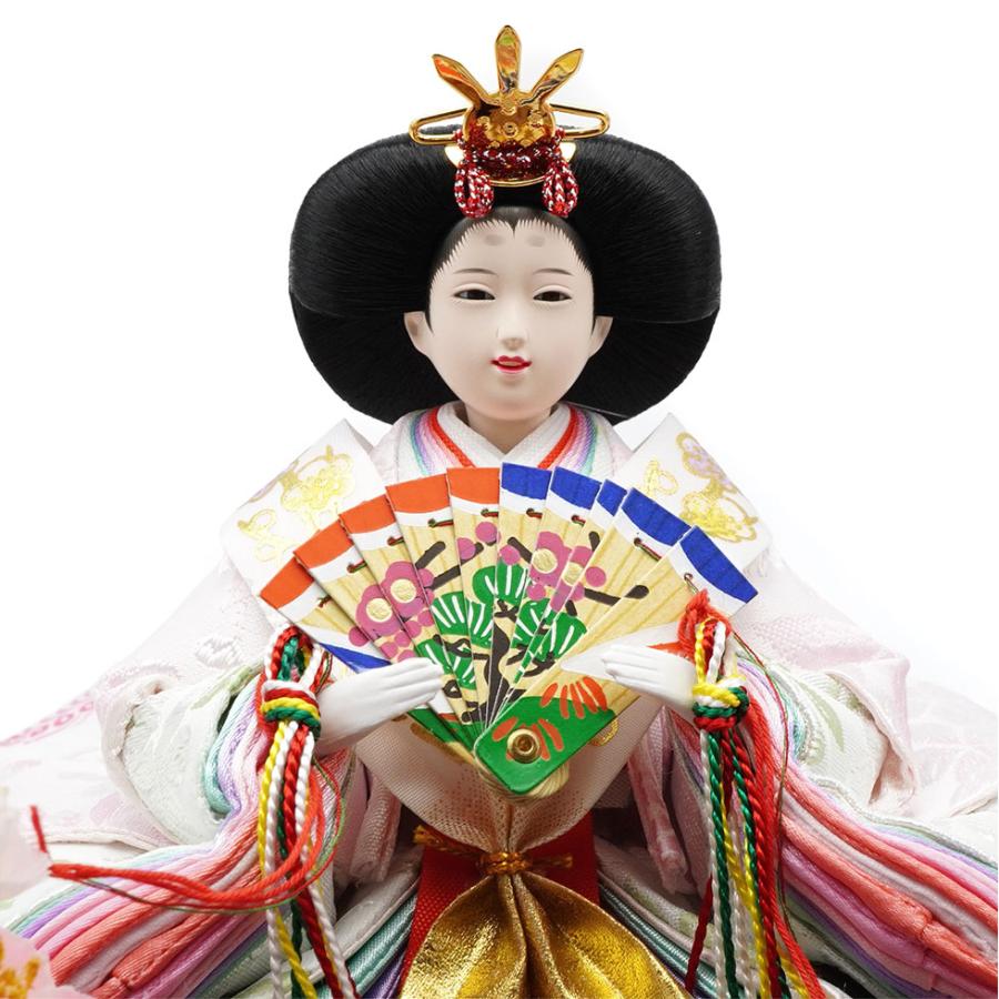 久月作 おひなさま 親王飾り アクリルケース入り　ワインレッド　雛人形/ひな人形/雛祭り/節句/コンパクト/女の子/人形の久月 | 久月 | 03