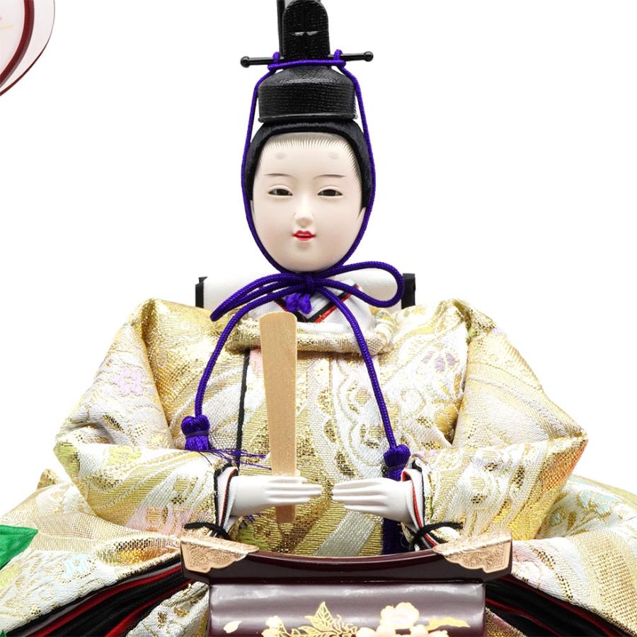 久月作 おひなさま 親王飾り 六角アクリルケース入り　ワインレッド　雛人形/ひな人形/雛祭り/節句/コンパクト/女の子/人形の久月 | 久月 | 04