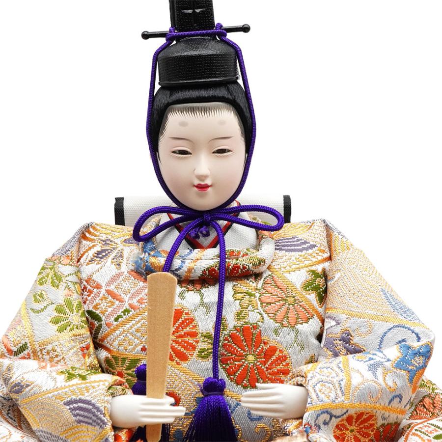 久月作 おひなさま 親王飾り 六角アクリルケース入り　木目 x ピンク系　雛人形/ひな人形/雛祭り/節句/コンパクト/女の子/人形の久月 | 久月 | 04