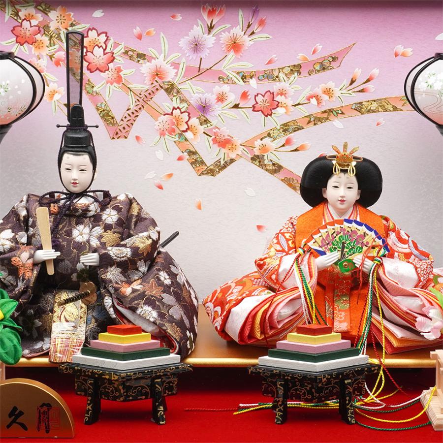 【送料無料】 久月作 おひなさま 親王飾り 六角アクリルケース入り　ブラック　雛人形/ひな人形/雛祭り/節句/コンパクト/女の子/人形の久月 |  | 02