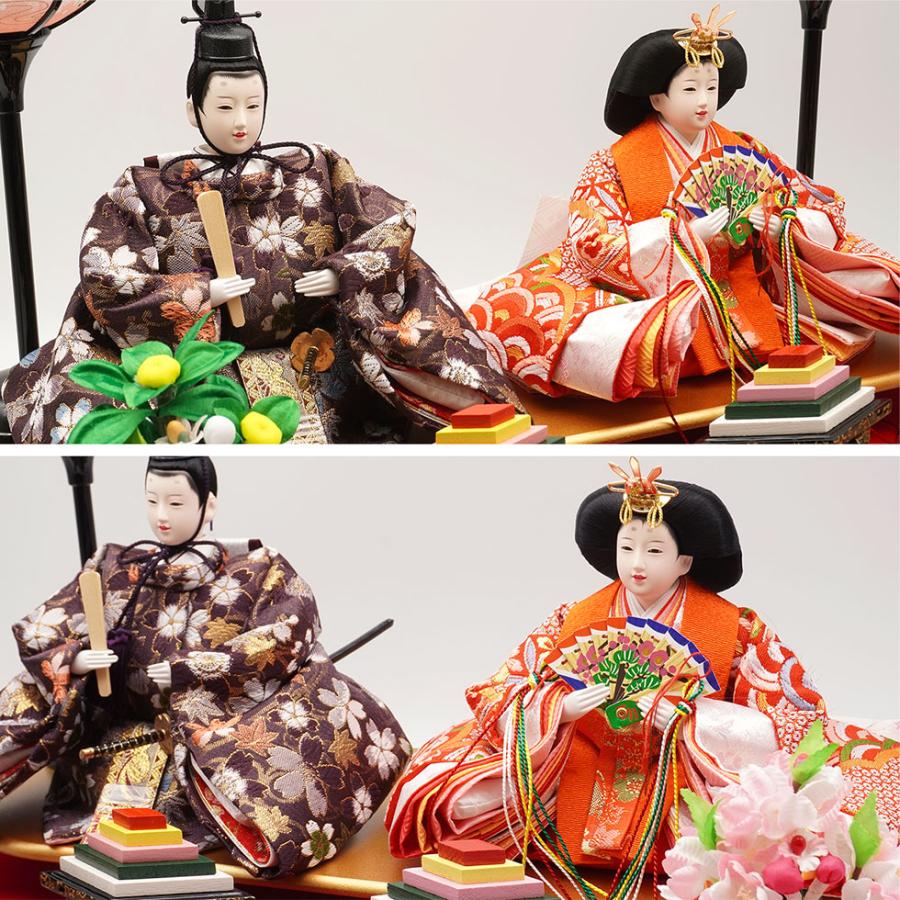 【送料無料】 久月作 おひなさま 親王飾り 六角アクリルケース入り　ブラック　雛人形/ひな人形/雛祭り/節句/コンパクト/女の子/人形の久月 |  | 03