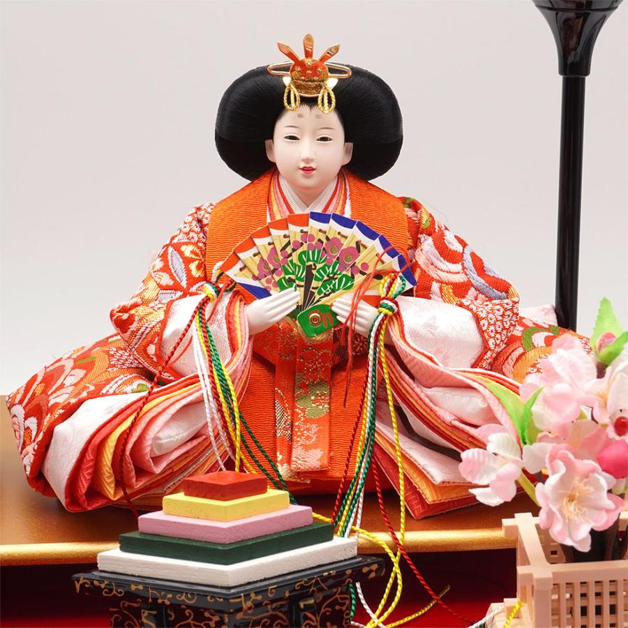 【送料無料】 久月作 おひなさま 親王飾り 六角アクリルケース入り　ブラック　雛人形/ひな人形/雛祭り/節句/コンパクト/女の子/人形の久月 |  | 04