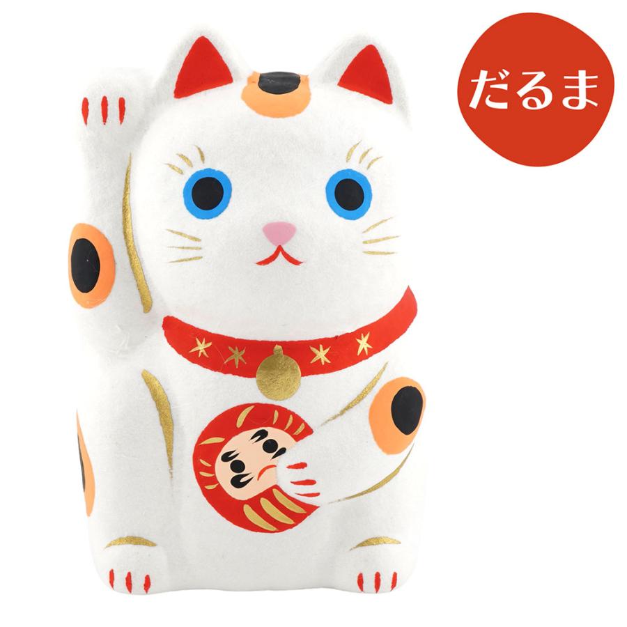 張り子 招き猫（小）　和雑貨/招き猫/ちりめん/民芸品/紙人形/一千乃 |  | 06