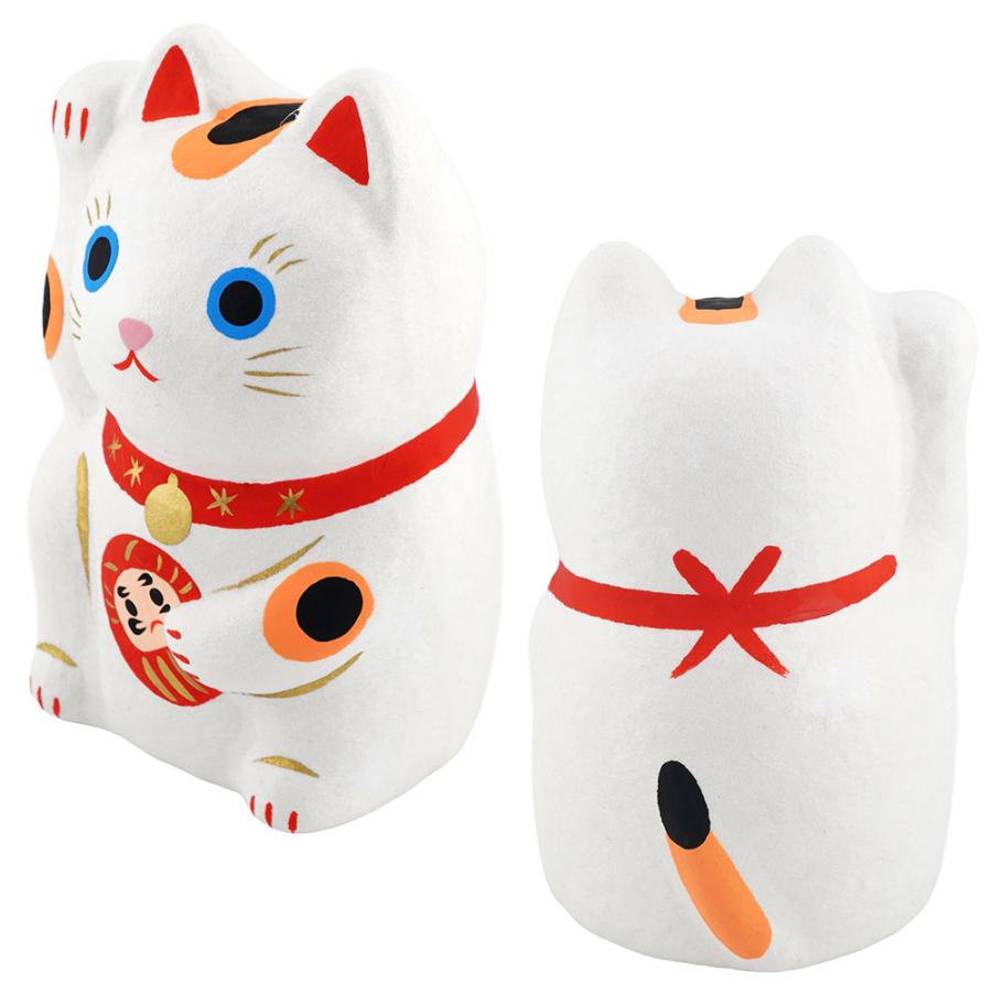 張り子 招き猫（小）　和雑貨/招き猫/ちりめん/民芸品/紙人形/一千乃 |  | 08