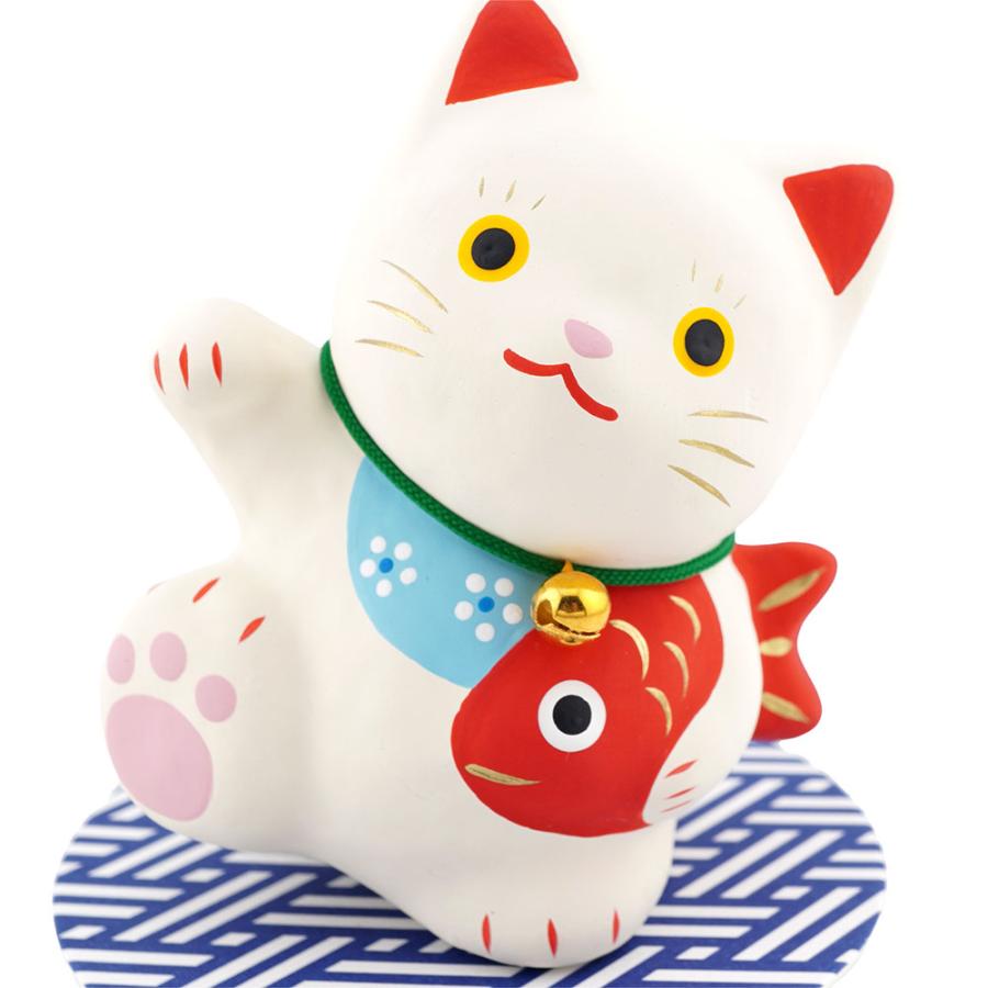 張り子 鯛持ちまねき　和雑貨/招き猫/ちりめん/民芸品/紙人形/一千乃 |  | 04
