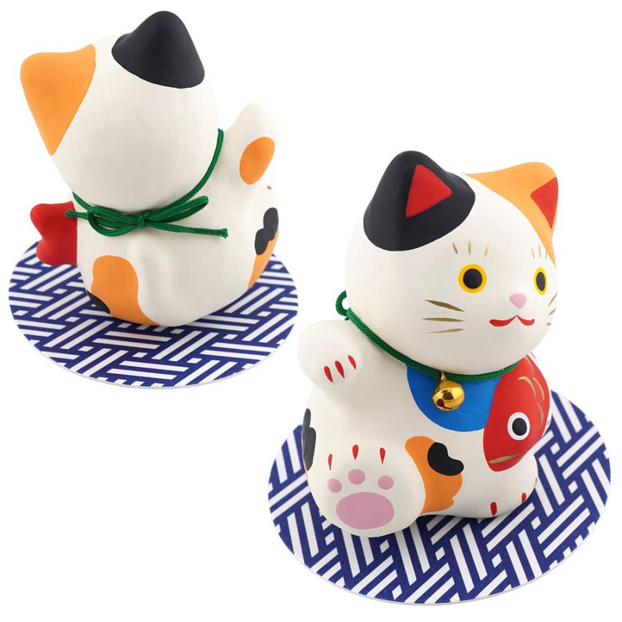 張り子 鯛持ちまねき　和雑貨/招き猫/ちりめん/民芸品/紙人形/一千乃 |  | 08