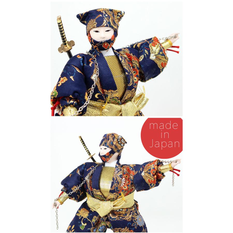 久月作 5号 忍者（紺色）日本人形 日本製 お土産 A5051 | 久月 | 01