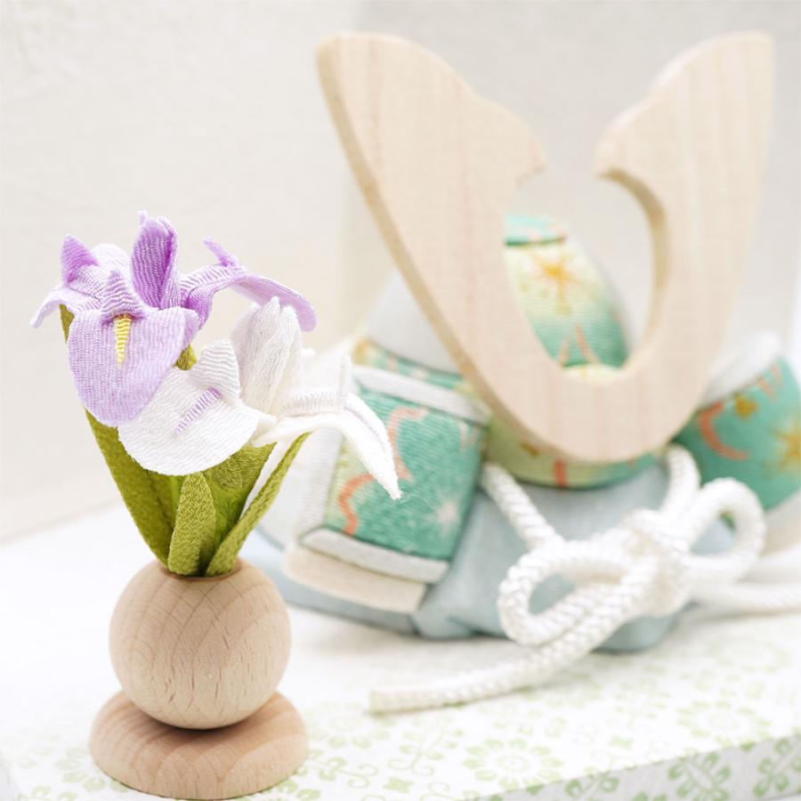 【送料無料】 久月作 木目込兜 平飾りセット グリーン 五月人形/端午の節句/子供の日/男の子/コンパクト/人形の久月 | 久月 | 04