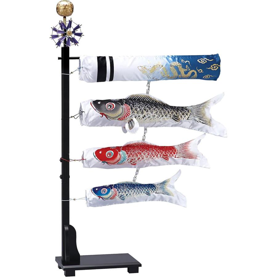 送料無料】お部屋に飾る鯉のぼりセット『プチ座敷鯉物語』 銀麟（ぎん