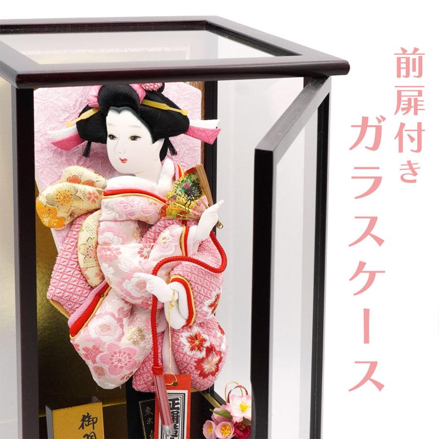 【送料無料】久月作 8号振袖羽子板 初美 戸付き花梨塗りケース入り　正月飾り/女の子/女児/お祝い/節句/コンパクト/初正月/東京 久月 | 久月 | 03