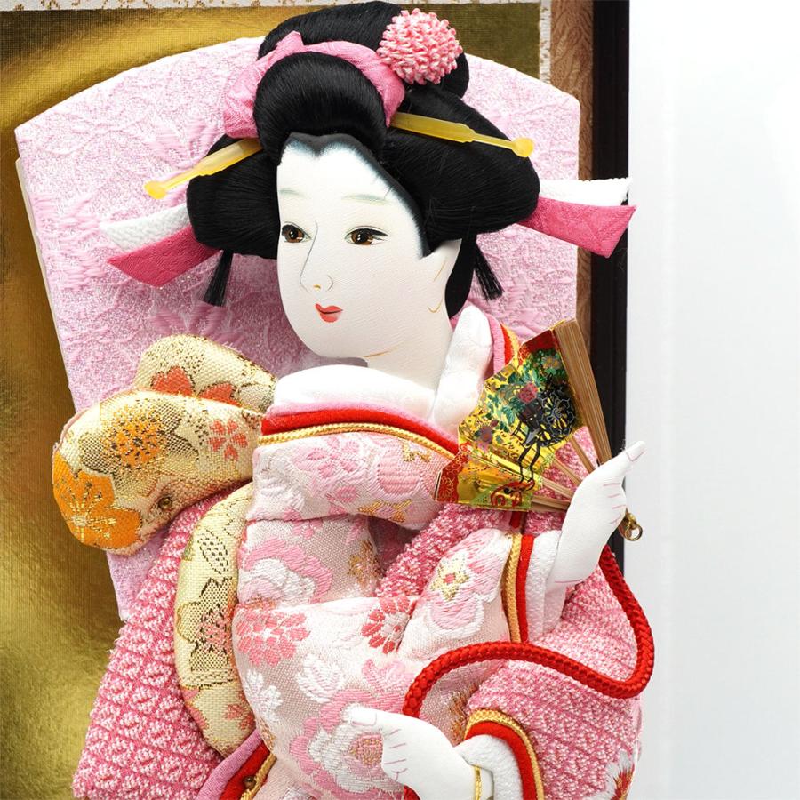 【送料無料】久月作 8号振袖羽子板 初美 戸付き花梨塗りケース入り　正月飾り/女の子/女児/お祝い/節句/コンパクト/初正月/東京 久月 | 久月 | 05