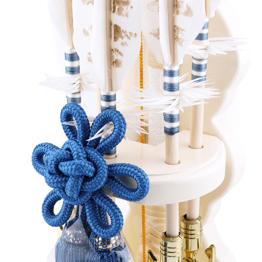 コンパクトでオシャレな破魔弓飾り 6号 アイボリー塗り出し飾り ブルー 正月飾り/男の子/男児/お祝い/節句/コンパクト | 久月 | 05