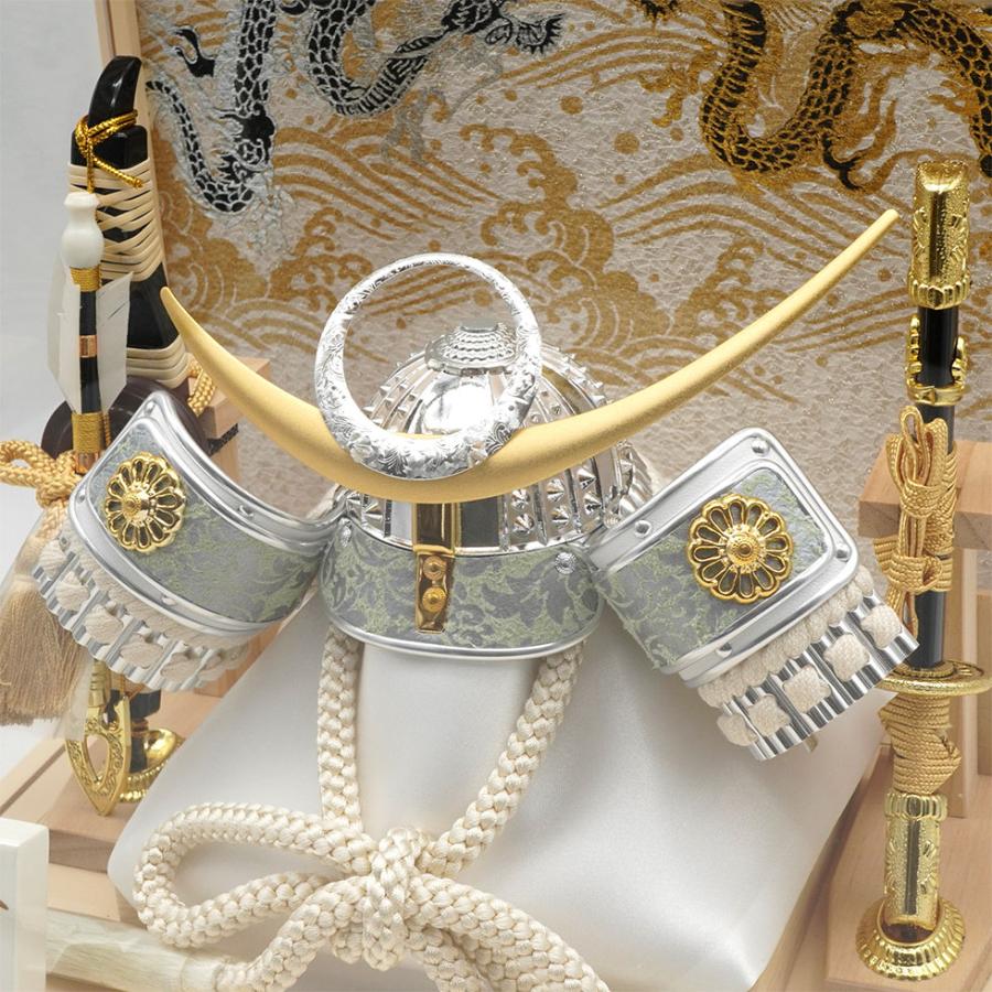 久月作 5号 上杉兜 アクリルケース飾り ベージュ系　五月人形/兜飾り/端午の節句/子供の日/コンパクト/男の子/人形の久月 | 久月 | 03