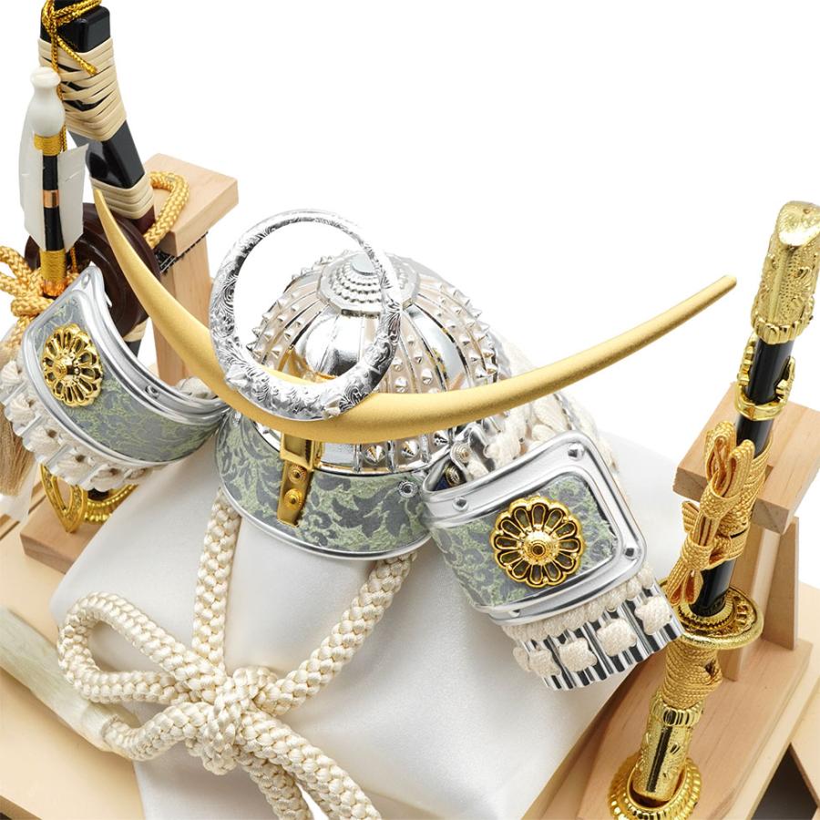 久月作 5号 上杉兜 アクリルケース飾り ベージュ系　五月人形/兜飾り/端午の節句/子供の日/コンパクト/男の子/人形の久月 | 久月 | 07